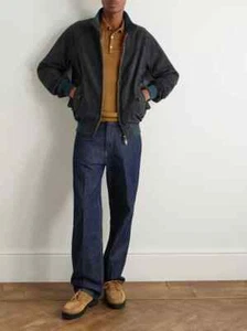 Jacket Navy Blue Lambskin Suede Men Soft Handmade Genuine Stylish Wear Soft Fit - Picture 1 of 5