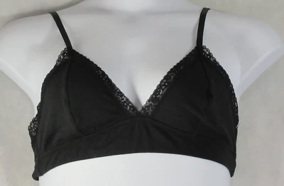 Jenni Women's On Repeat Wide Lace Bralette, Deep Black, XL - Image 1 of 3