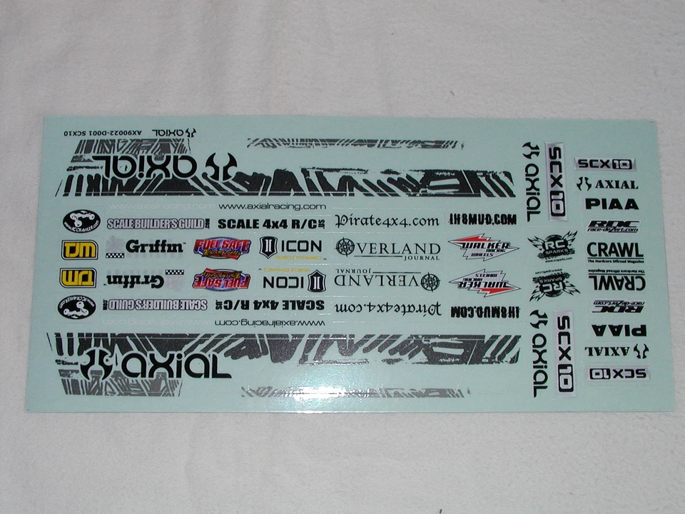 Axial 1/10 RC - Sticker Sponsor for Scale Crawler Ultra 4 Monster Truck 4x4 -New - Photo 1/1