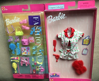 🌺🍃 2001 Barbie Fashion Avenue Cherry Pajama Outfit with Accessories/ RARE - Image 1 of 4