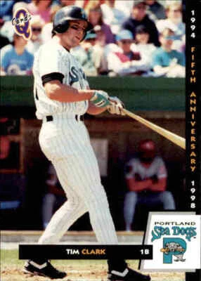 1998 Portland Sea Dogs 5th Anniversary Q-Cards #18 Tim Clark - NM Baseball Card - Image 1 of 2
