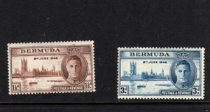 BERMUDA- 1946 George VI Victory set MLH SG122-4 - Picture 1 of 1