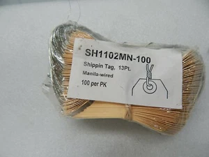 Etiqueta de envío Hvy Wt. Manila Sz # 1 paquete de 100 cableados SH1102MN-100 2-3/4 X 1-3/8 - Imagen 1 de 3