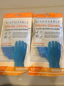 NUEVO LOTE de 2 paquetes (total de 20) guantes desechables sin nitrilo de látex azul - Imagen 1 de 2