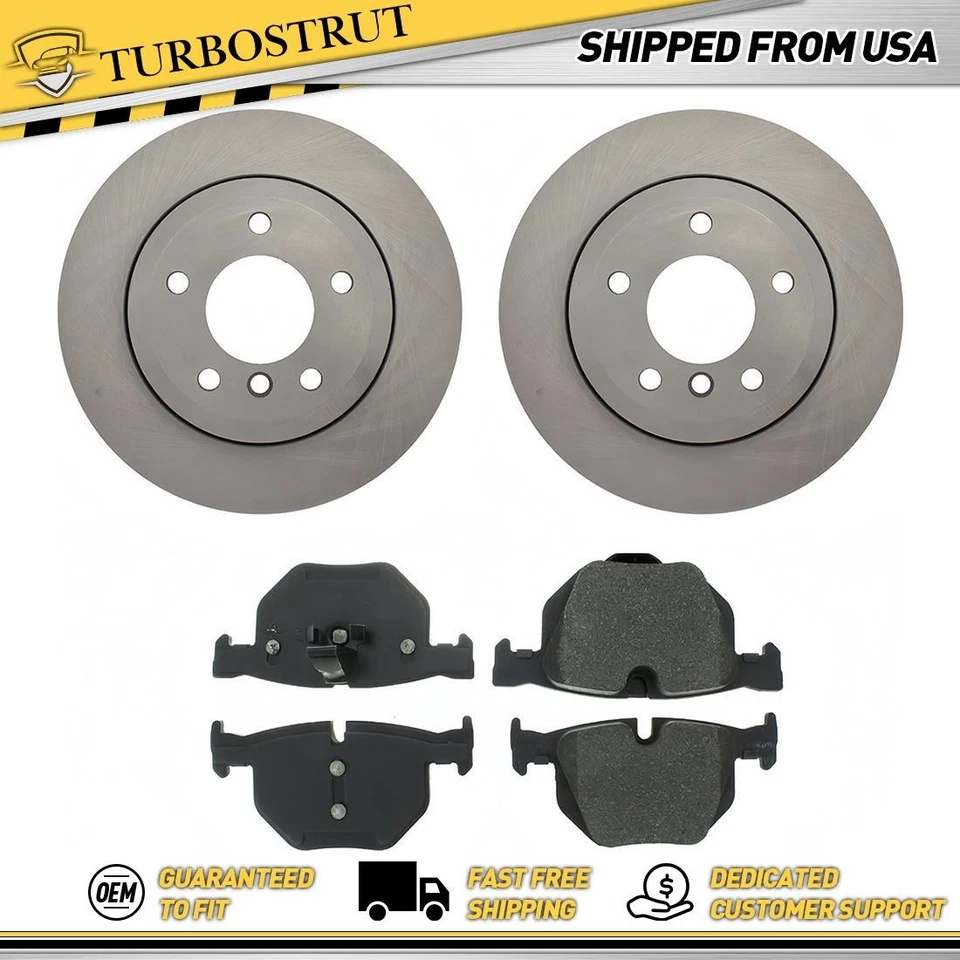Kit de pastillas de freno rotores de freno traseros OE para BMW 528xi 535xi 2008 3,0 L Foto 1 de 2