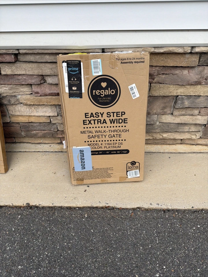 Portão de bebê Regalo Easy Step 49 polegadas extra largo, inclui 4 polegadas e 12 polegadas - Imagem 1 de 1