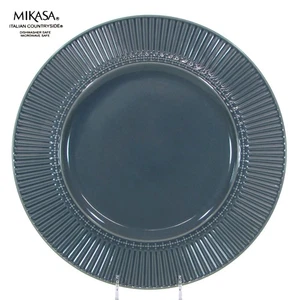 Mikasa ITALIAN COUNTRYSIDE - ACCENTS BLUE 11.5" Dinner Plate Fluted Mint - Picture 1 of 8