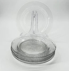 Set Of 6 Vintage Etched Crystal Cambridge Achilles 8" Salad Plate 7104544 7.5" - Picture 1 of 8