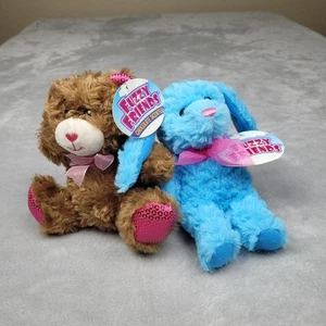 Neu mit Etikett Fuzzy Friends weiche Plüschtiere Bär Hase - Bild 1 von 11