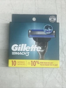 Gillette Mach 3 Razor Blades - 10 Cartridges - Bild 1 von 1