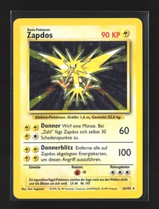 Pokemon Base Set #016/102 GERMAN Holo Rare Zapdos - Picture 1 of 2