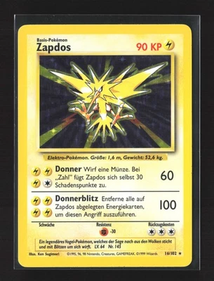 Pokemon Base Set #016/102 GERMAN Holo Rare Zapdos - Image 1 of 2