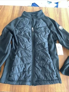 Women’s Spyder quilted full zipper hybrid jacket Black NWT Size M $149.00 - Picture 1 of 6