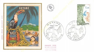 Envelope FDC Silk FRENCH GUIANA 1976 - Picture 1 of 2