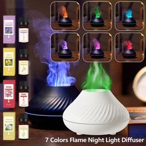 Essential Oil Aroma Air Diffuser Humidifier Ultrasonic Volcano Flame Purifier - Picture 1 of 38