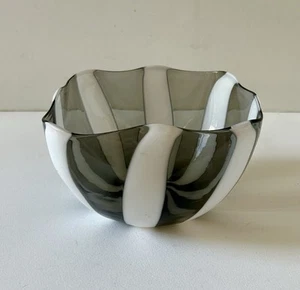 Signed Venini Murano Italia Italian Glass Bowl Vase Fulvio Bianconi A Canne - Picture 1 of 6