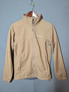 Columbia Sportswear Softshell Jacket XS Tan Zip-Up Made in India - Picture 1 of 17