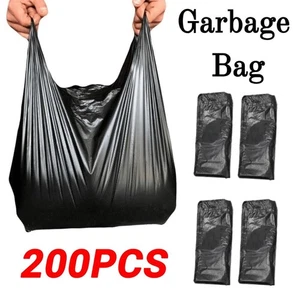 Bolsas de basura de plástico de 200 piezas bolsas de basura grandes bolsas de basura de alta resistencia bolsas de basura - Imagen 1 de 15