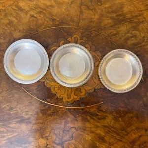 Vintage Egyptian 900 Silver Three Small Trinket Dishes - Imagen 1 de 10