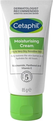 Cetaphil Moisturising Cream for Face, 85G Hand & Body, Travel Size, Moisturiser