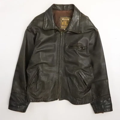 Винтажная кожаная куртка Winlit размер большой коричневый - Изображение 1 из 4