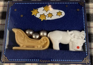 Kappus 6 Piece, Pearls, Soap & Washcloth Set Sleigh Reindeer Christmas - Picture 1 of 5