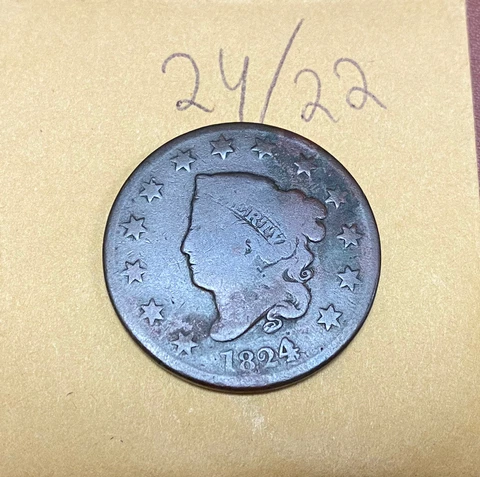 1824/22 Overdate U.S Large Cent*** Cover