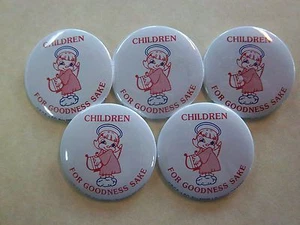 Pinback Buttons, "KINDER .. UM GUTEN WILLEN", 5er Set alle gleich - Bild 1 von 1