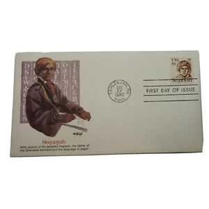 # 1859 SEQUOYAH-CHEROKEE ALPHABET Fleetwood 1980 First Day Cover - Picture 1 of 5