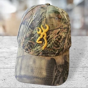 Browning Camo Hunting Fishing Hat Embroidered Logo Snapback - Picture 1 of 6
