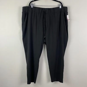 Livi Lane Bryant Ankle Trouser Size 26/28 Long Black Tapered Leg Drawstring - Picture 1 of 10