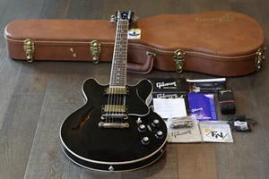 Unplayed! 2021 Gibson Custom ES-339 Gloss Trans Black Ebony + COA OHSC - Picture 1 of 22