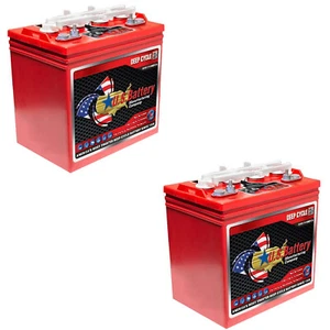 2PC US US8VGCHC-XC2 8V 183Ah Deep Cycle Lead Acid Battery Golf Cart RV - Picture 1 of 3