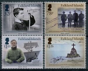 Falkland Islands 2022 MNH Ships Stamps Death of Sir Ernest Shackleton 4v Set