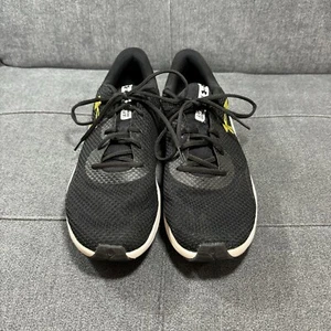 Under Armour Shoes Mens 13 Charged Pursuit 3 Black White Gold Accents - Picture 1 of 9