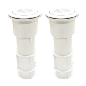 Aquastar US101 7.5" Umbrella Stands with Sleeve and Center Cap White (2 Pack) - Picture 1 of 7