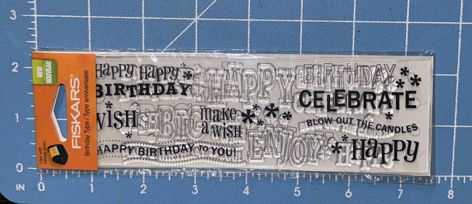 Fiskars 01-005573 Clear Stamp Continuous Birthday Type