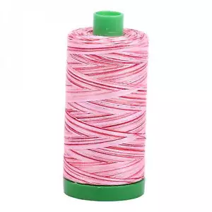 A1140-4668 Mako Cotton Embroidery Thread 40wt 1094yds Variegated Pink & Red - Picture 1 of 1