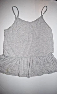 EUC IVIVVA by LULULEMON GIRLS GRAY PEPLUM TANK SIZE 14 - Picture 1 of 2