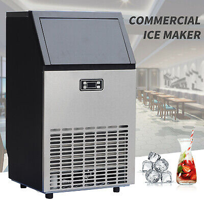 Commercial Ice Maker Stainless Steel Built-in Ice Cube Machine Undercounter 100 • 429$