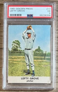 LEFTY GROVE 1961 GOLDEN PRESS VINTAGE GRADED CARD PSA 5 EX #17 PHILADELPHIA - Picture 1 of 2