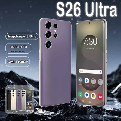 New S26 Ultra 5G Smartphone 7.3" Factory Unlocked Android Cellphones Dual SIM - Image 1 of 4