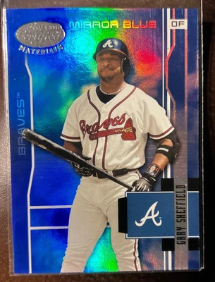 2003 Leaf Certified Mirror Blue Gary Sheffield Braves #'d 20/50 - Image 1 of 3