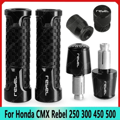 For Honda CMX Rebel 250 300 450 500 Handle Grips End Plug Sets & Tire Cover Cap - Изображение 1 из 2