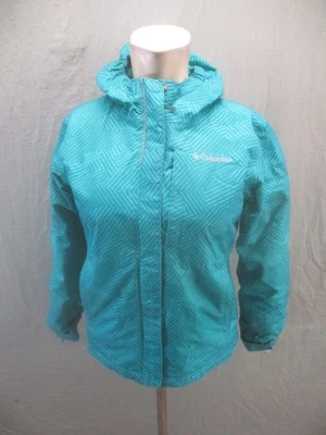 Chaqueta Columbia Talla M Niños Azul Aislado Vellón Forrado Capucha Cremallera Completa Logo 879 Foto 1 de 4