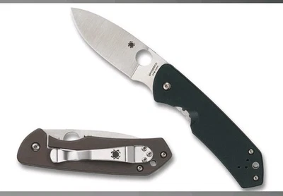 🔥🌲Rare Spyderco Brouwer C232GTIP S30V Plain Blade Titanium/Green G10 🇺🇸📬 - Image 1 of 2