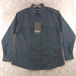 Blauer Super Shirt Womens 40 US Large Black Button Up Zip Uniform Long Sleeve - Picture 1 of 9