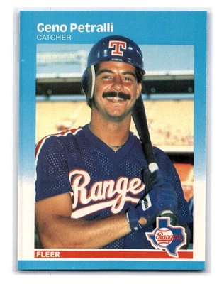 1987 Fleer Glossy #135 Geno Petralli - Texas Rangers - Image 1 of 2