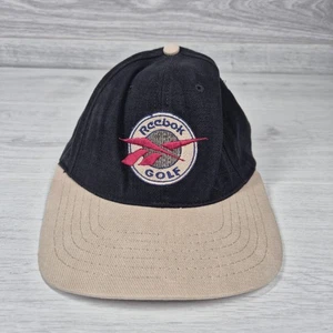 Reebok Golf Embroidered StrapBack Hat Adjustable Beige/Black Vintage - Picture 1 of 9