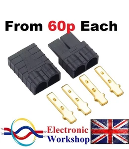 TRX Connectors Male & Female Traxxas Plugs Lipo Battery RC Car Plane UK Seller - Picture 1 of 14